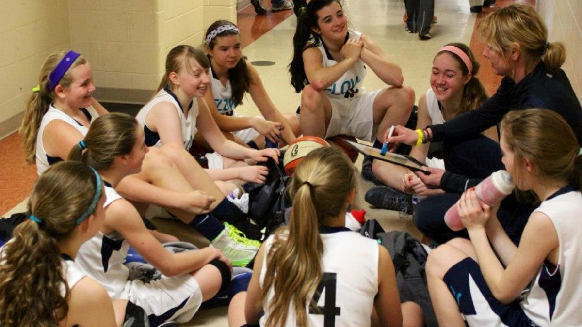 Flow huddle with Coach Korie