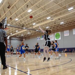 Photo of player shooting