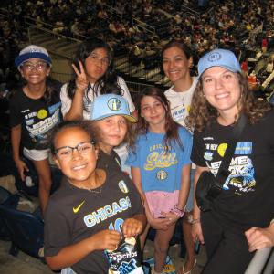 Girls Basketball Team at Sky Game